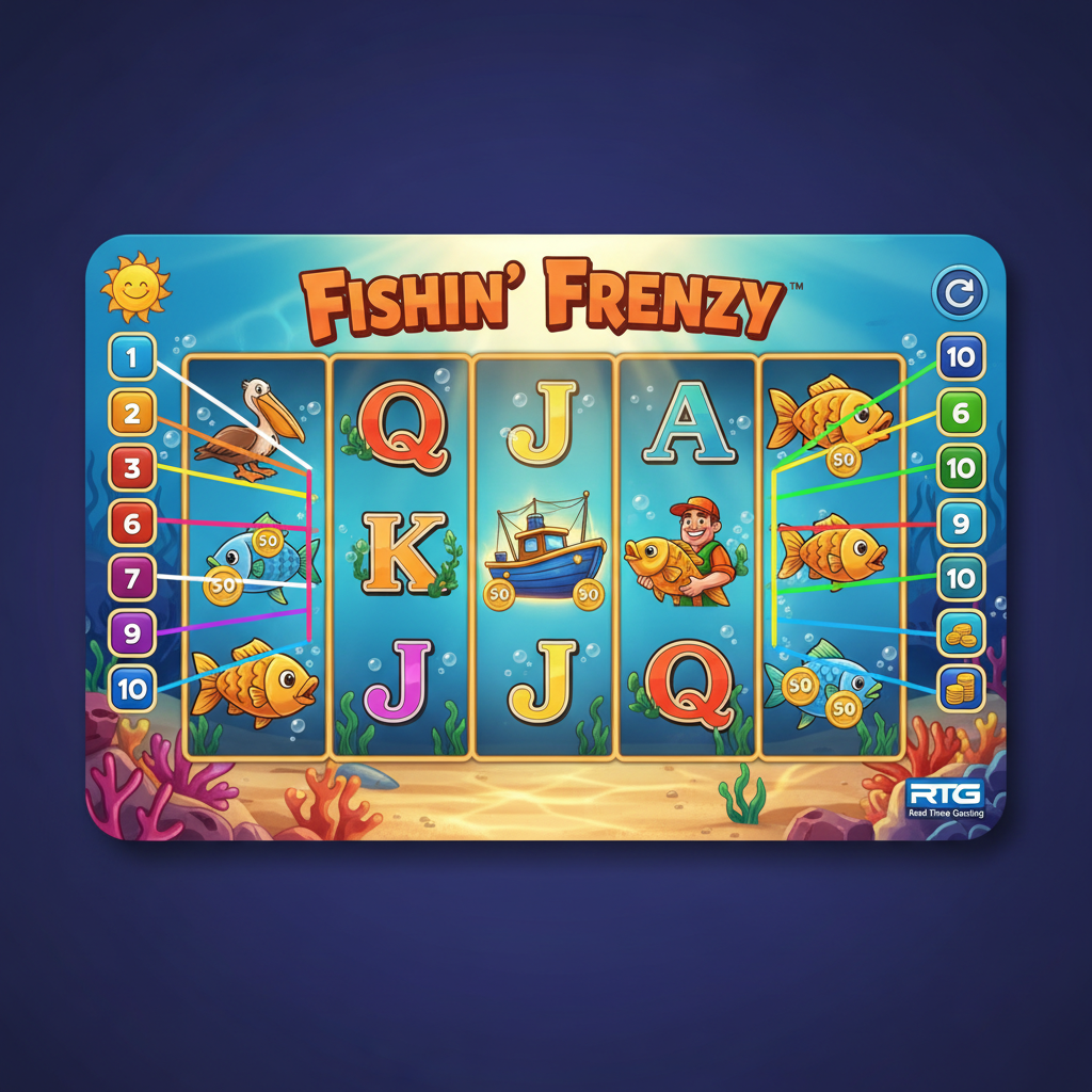 Fishin' Frenzy slot game screenshot